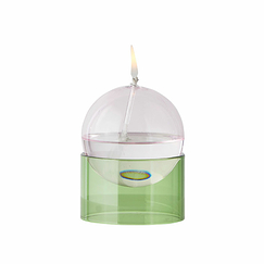 Standing Oil bubble, Low tube - Pink / green