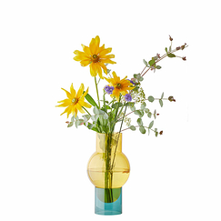 Vase tube Bulle - Jaune