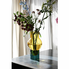 Vase tube Bulle - Jaune