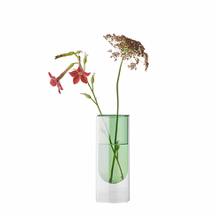 Vase en forme de tube Vert 16 cm