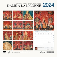 Calendrier 2024 Dame à la licorne - 30x30 cm