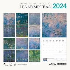 2024 Large Calendar - Water Lilies - 30 x 30 cm