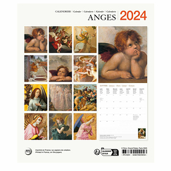 Calendrier 2024 Anges - 15.5 x 18 cm