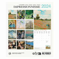 Calendrier 2024 Impressionnisme - 15.5 x 18 cm
