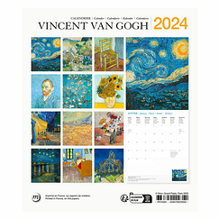 2024 Small Calendar - Vincent van Gogh - 15.5 x 18 cm