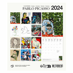 2024 Small Calendar - Pablo Picasso - 15.5 x 18 cm