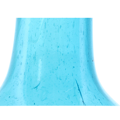 Turquoise blown glass single neck vase