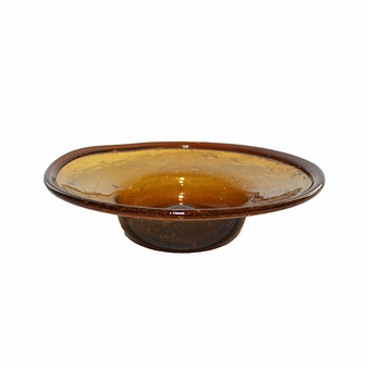 Flat amber cup