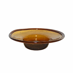 Coupelle plate ambre