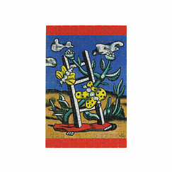 Micro Puzzle 150 pièces Fernand Léger - Deux papillons jaunes sur une échelle, 1951