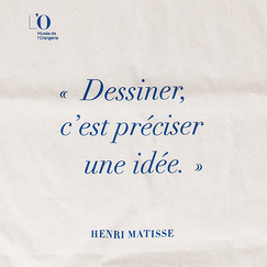 Totebag Henri Matisse. "Dessiner, c'est préciser une idée." - 43x37 cm