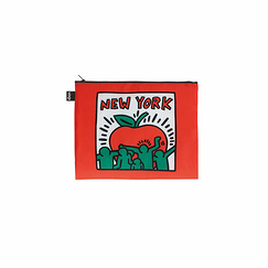 Set of 3 zip pockets Keith Haring New York - Loqi