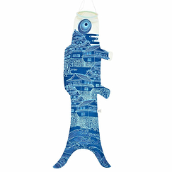 Koinobori Ôshiro Bleu - 100 x 35 cm