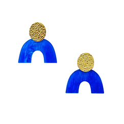 Earrings Blue Arch