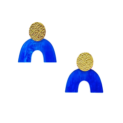 Boucles d'oreilles Arche bleues