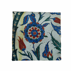 Dessous de plat Iznik en terre cuite