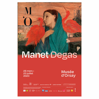Exhibition poster - Manet / Degas -Young Woman with Ibis, 1857-58 - 40 x 60 cm
