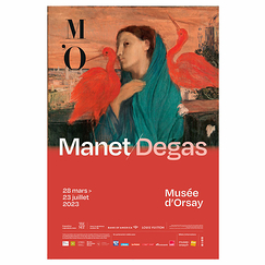Affiche de l'exposition - Manet / Degas - Jeune femme à l'Ibis, 1857-58 - 40 x 60 cm