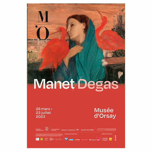 Affiche de l'exposition - Manet / Degas - Jeune femme à l'Ibis, 1857-58 - 40 x 60 cm
