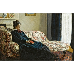 Intérieur ou Méditation. Mme Monet au canapé