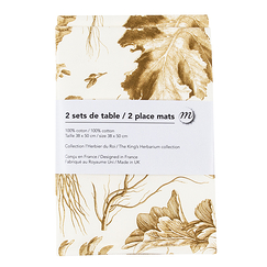 Set of 2 Place mats The King's Herbarium Bronze - 38x50 cm