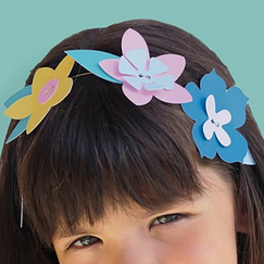 Creative Kit - 6 Flower crowns to create + 9 stickers - Mes couronnes fleuries