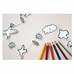 Creative Kit - Garland to create and colour - Ma guirlande du ciel