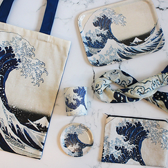 Trousse Katsushika Hokusai - La grande vague - 15x21 cm
