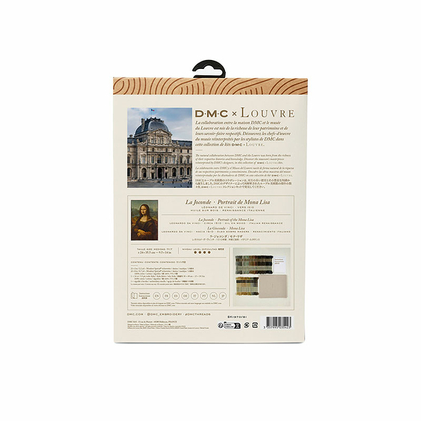 Kit point de croix Léonard de Vinci La Joconde DMC x Louvre Boutiques de Musées