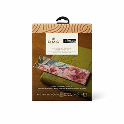 Cross Stitch Kit Bookmark Pierre Joseph Redouté Peony Branches - DMC x Louvre