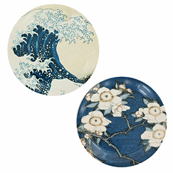 Coupelle Katsushika Hokusai - Bouvreuil et cerisier - ⌀11 cm