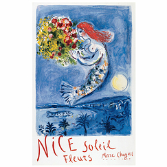 Poster 50x70cm Marc Chagall - The Bay of Angels, 1962