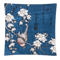 Housse de coussin Katsushika Hokusai - Bouvreuil et cerisier - 40x40 cm