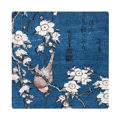 Cushion cover Katsushika Hokusai - Bullfinch and cherry-tree - 40x40cm