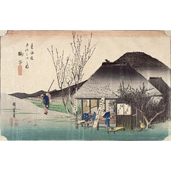 Mariko, célèbre maison de thé, série des «Cinquante-trois relais du Tôkaidô», 21eme vue