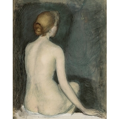 Nu, femme assise, de dos (détail)