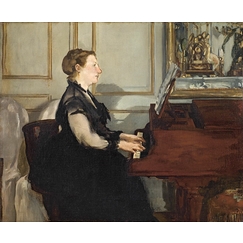 Madame Manet au piano (détail)