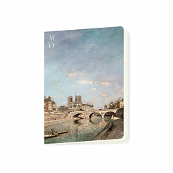 Cahier Johan Barthold Jongkind - La Seine et Notre-Dame de Paris, vue du quai des Grands Augustins avec le pont Saint-Michel, 1864