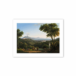 Reproduction Alexandre Hyacinthe Dunouy - Vue de Naples depuis Capodimonte, 1813 - 30x40 cm