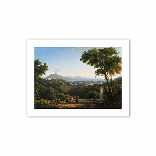 Reproduction Alexandre Hyacinthe Dunouy - Vue de Naples depuis Capodimonte, 1813 - 30x40 cm