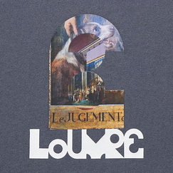 T-shirt Writing of the Louvre by M/M (Paris) - Grey