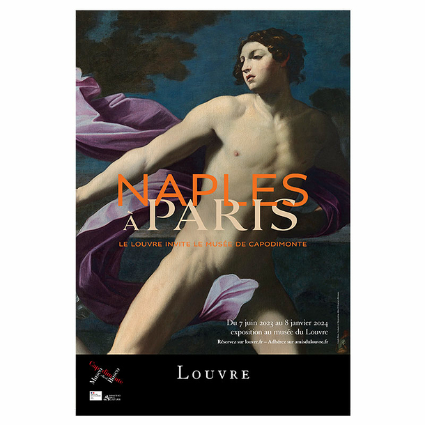 Exhibition poster Naples in Paris The Louvre Hosts the Museo di Capodimonte - Atalanta and Hippomenes 40 x 60 cm