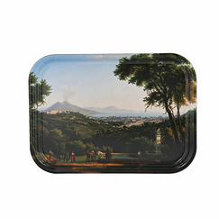 Tray Alexandre Hyacinthe Dunouy - View of Naples from Capodimonte, 1813 - 28x20 cm