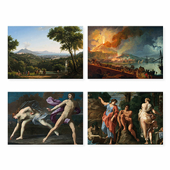 Set of 10 postcards Naples in Paris. The Louvre Hosts the Museo di Capodimonte