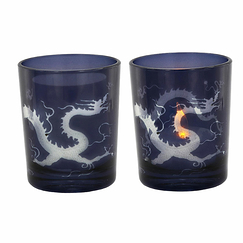 Tealight holder with Dragon decoration with LED