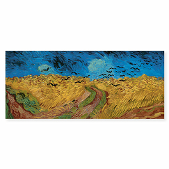 Poster Vincent van Gogh - Wheatfield with Crows, 1890 - 30x70 cm