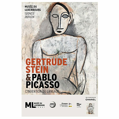Affiche de l'exposition - Gertrude Stein et Pablo Picasso L'invention du langage - 40x60 cm