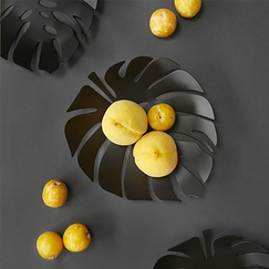 Monstera Fruit platter Black - Balvi