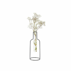 Bottle Silhouette Vase Black - Balvi