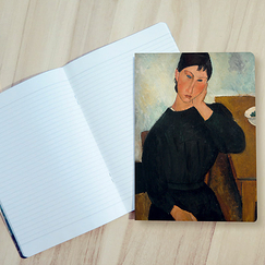 Cahier Amedeo Modigliani - Elvire assise, accoudée à une table, 1919